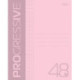Тетрадь А5 48 л. HATBER скоба, клетка, обложка пластик, PROGRESSIVE Розовая, 48Т5В1