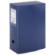 Короб архивный BRAUBERG "Energy", пластик, 100 мм (на 900 л.), разборный, синий, 0,9 мм, 235375