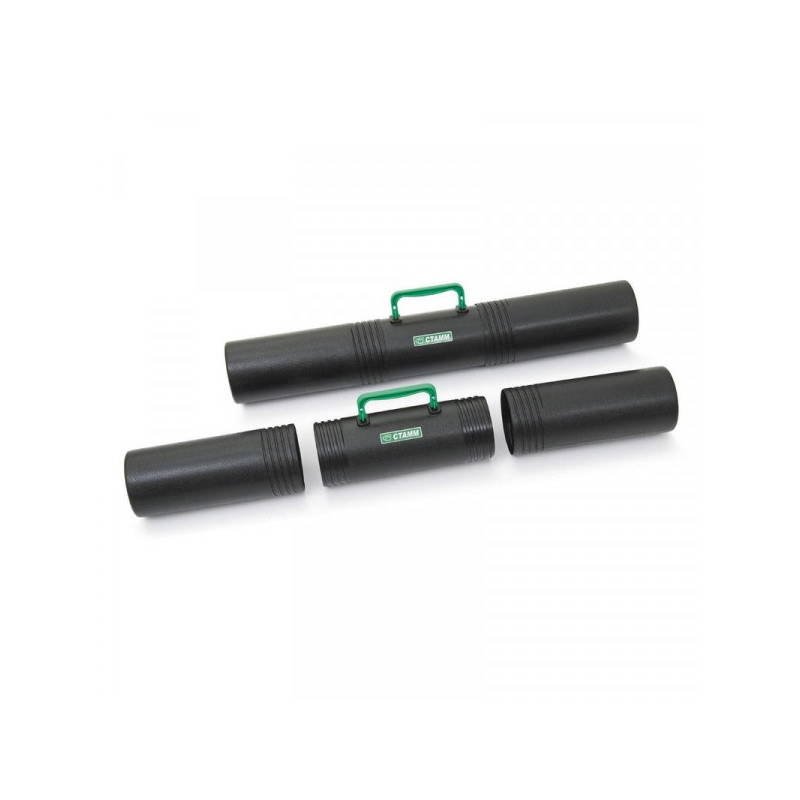 Тубус для чертежей СТАММ 3-х секционный, диаметр 10 см, длина 65 см, А1, черный, с ручкой, ПТ41
