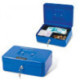 Ящик для денег, ценностей, документов, печатей BRAUBERG, 90х180х250 мм, с ключевым замком, синий, 290335