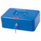 Ящик для денег, ценностей, документов, печатей BRAUBERG, 90х180х250 мм, с ключевым замком, синий, 290335