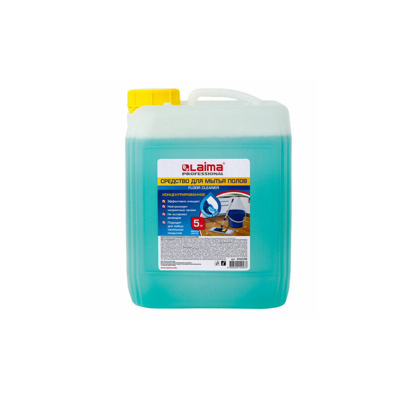 Средство для мытья пола 5 кг, ЛАЙМА PROFESSIONAL концентрат, "Морской бриз", 602296