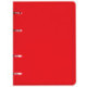 Тетрадь на кольцах, 80 листов, BRAUBERG, А5, 160х205 мм, клетка, обложка пластик, "Красный", 403252