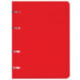 Тетрадь на кольцах, 80 листов, BRAUBERG, А5, 160х205 мм, клетка, обложка пластик, "Красный", 403252