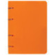 Тетрадь на кольцах, 80 листов, BRAUBERG, А5, 160х205 мм, клетка, обложка пластик, "Оранжевый", 403253