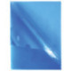 Папка-уголок пластик А4, 180 мкм, 1 отделение, синяя, карман для визитки