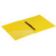Папка с пружинным скоросшивателем и внутренним карманом BRAUBERG "Contract", желтая, до 100 л., 0,7 мм, 221785