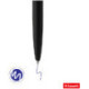 Ручка шариковая, синяя, автоматическая/кнопочный механизм, корпус черный/хром, узел 1мм, линия 0,8мм, Luxor Cosmic