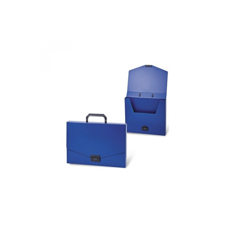 Портфель пластиковый BRAUBERG "Energy", А4, 256х330 мм, без отделений, синий, 222082