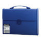 Портфель пластиковый BRAUBERG, А4, 332х245х35 мм, 13 отделений, текстура, пластиковый индекс, темно-синий, 221379