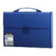 Портфель пластиковый BRAUBERG, А4, 332х245х35 мм, 13 отделений, текстура, пластиковый индекс, темно-синий, 221379
