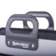 Портфель пластиковый BRAUBERG премьер, А4, 390х315х120 мм, 3 отделения, на молнии, серый, 223083