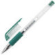 Ручка гелевая STAFF, корпус прозрачный, узел 0,5 мм, линия 0,35 мм, резиновый упор, зеленая