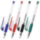 Ручки гелевые STAFF, набор 4 шт., узел 0,5 мм, линия 0,35 мм, резиновый упор (синяя, черная, красная, зеленая), 141826
