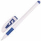 Ручка гелевая STAFF, корпус белый, игольчатый узел 0.5 мм, линия 0.35 мм, резиновый упор, синяя