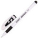 Ручка гелевая STAFF, корпус белый, игольчатый узел 0.5 мм, линия 0.35 мм, резиновый упор, черная, 142393