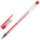 Ручка гелевая красная, 0,35 мм, 0,5 мм, прозрачный, STAFF