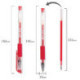 Ручка гелевая красная, манжетка, 0,35 мм, 0,5 мм, прозрачный, BRAUBERG Number One