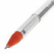 Ручка шариковая красная, 0,35 мм, 0,7 мм, масляная, прозрачный, BRAUBERG Rite-oil