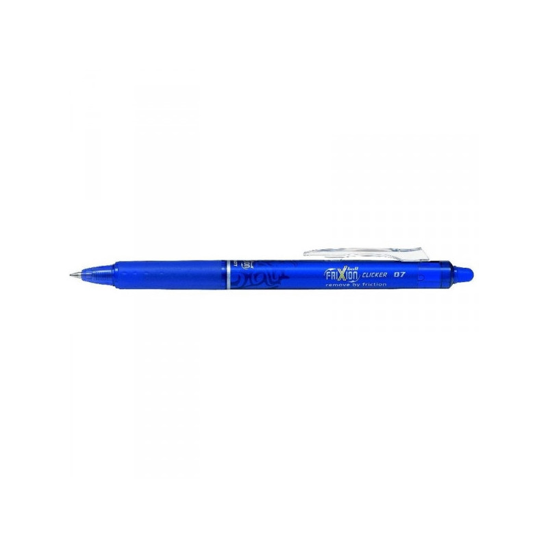 Ручка стирающаяся гелевая автоматическая Pilot Frixion Clicker синяя с резиновой манжеткой 0,4 мм