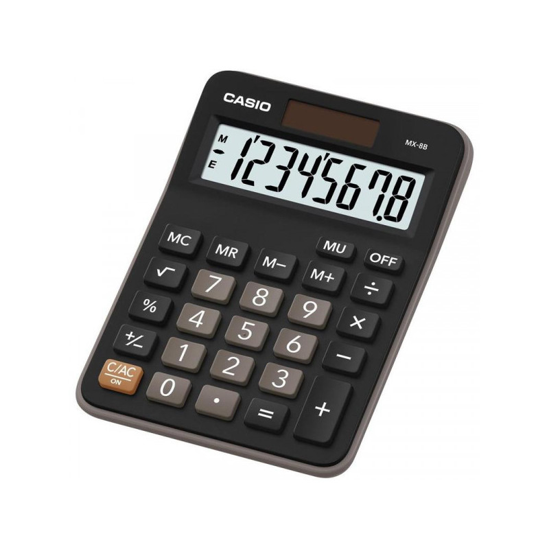 Калькулятор настольный Casio MX-8B-BK-W-EC, 8-разрядный