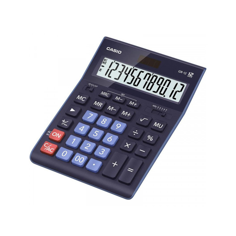 Калькулятор настольный Casio GR-12-BU 12-разрядный синий