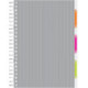 Тетрадь 140л,кл,А4,SPIRAL BOOK Серый,евроспир,обл.пласт,раздел.84103