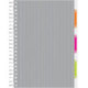 Тетрадь 140л,кл,А4,SPIRAL BOOK Серый,евроспир,обл.пласт,раздел.84103