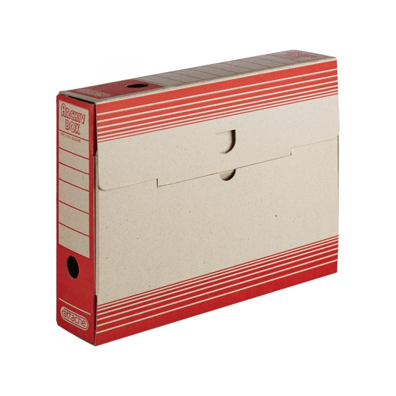 Короб архивный Attache картон красный 75х256х322 мм