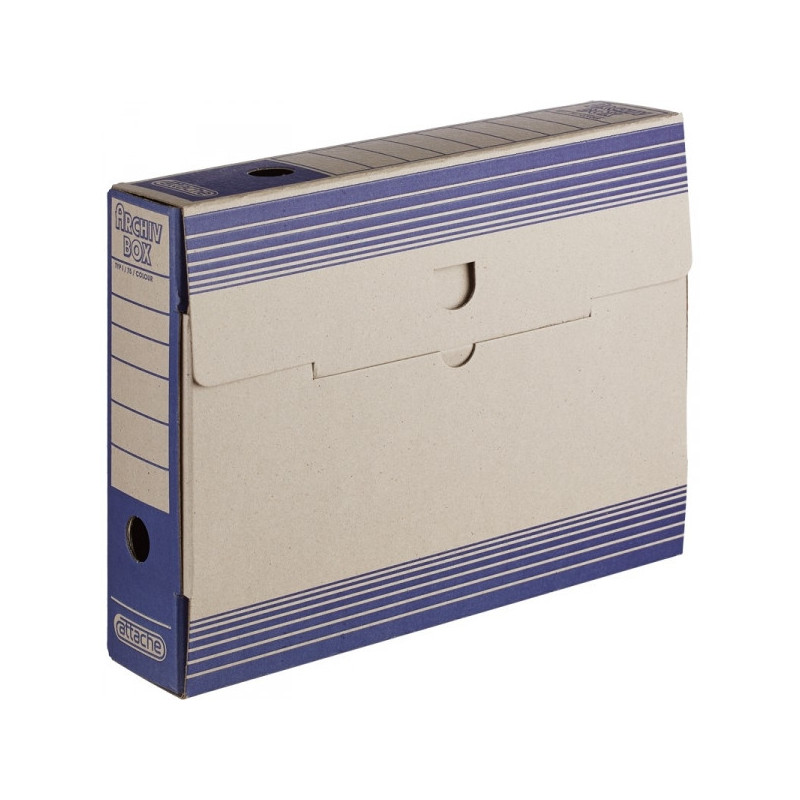 Короб архивный Attache картон синий 75х256х322 мм