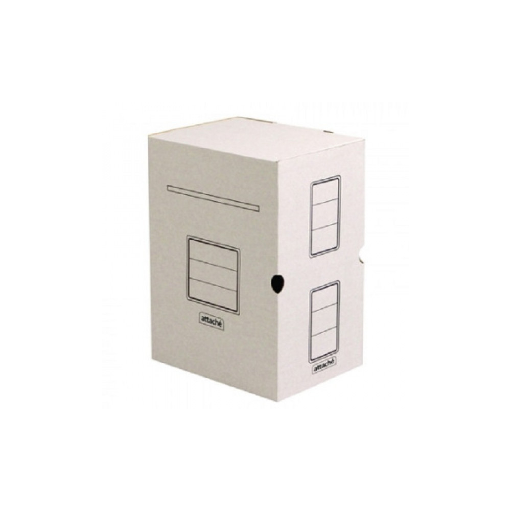 Короб архивный Attache микрогофрокартон белый 256x200x320 мм 5 штук в .