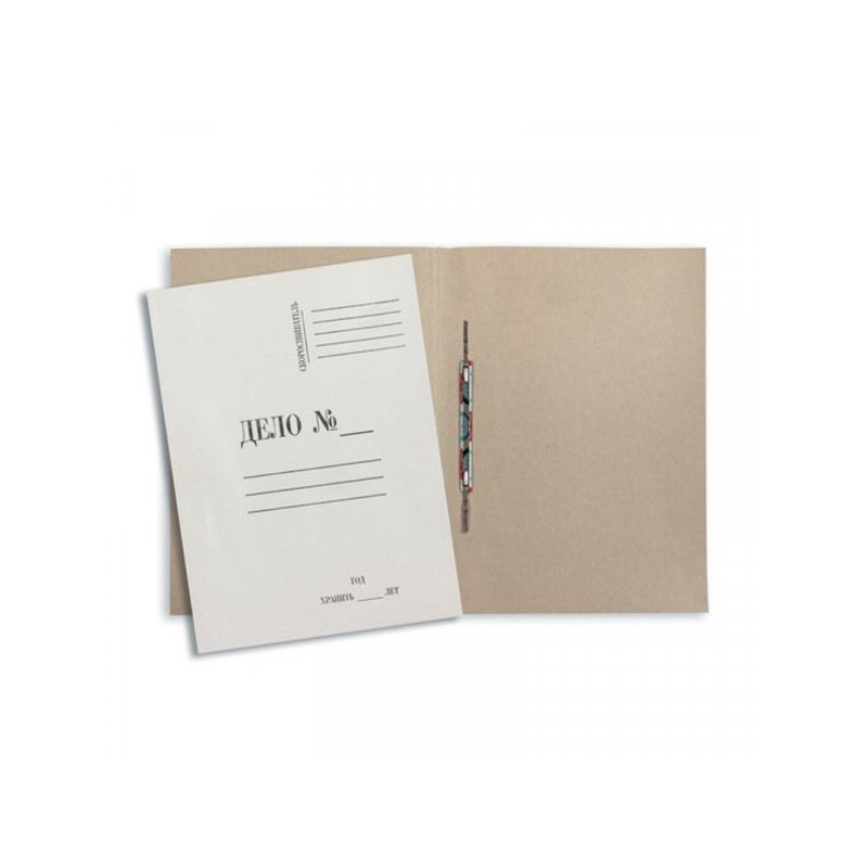 Папка-скоросшиватель Дело № картонная А4 до 200 листов белая (220 г/кв.м, 20 штук в упаковке)