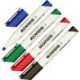 Набор маркеров для досок 4 штуки, скошенный наконечник 3-5 мм, 4 цвета (синий,зеленый, красный, черный), Kores 20845