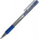 Ручка шариковая автоматическая, синяя, 0,5 мм, 0,7 мм, манжетка,  корпус прозрачный, пластик, круглый, Attache Economy
