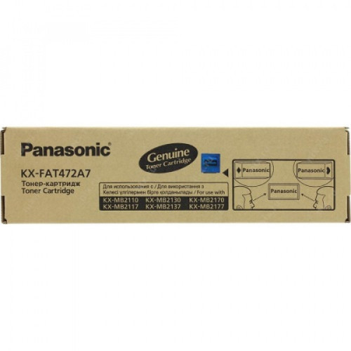 Тонер Картридж Panasonic KX-FAT472A7 черный (2000стр.) для Panasonic KX-MB2110/2130/2170