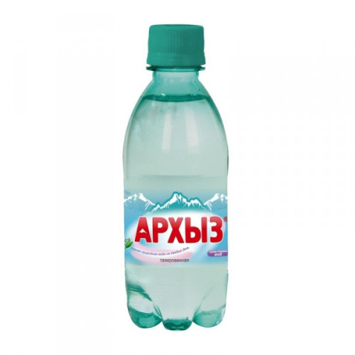 Вода минеральная Архыз газированная 0.33 литра 12 штук в упаковке