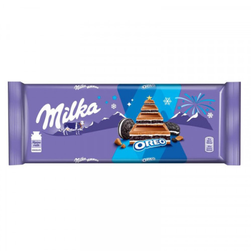 Шоколад Milka с начинкой со вкусом ванили и пеенье Oreo, 300г