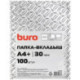 Файл-вкладыш с перфорацией, Buro глянцевые А4+ 30мкм (упак.:100шт)