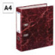 Папка с арочным механизмом 70мм, картон/бумага, красный мрамор, OfficeSpace