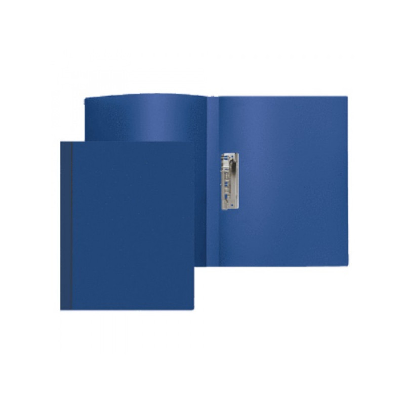 Папка с зажимом боковым, пластик, 500мкм, 15мм, A4, непрозрачная синяя, Attomex