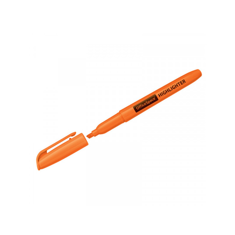 Текстовыделитель OfficeSpace, оранжевый, 1-3мм