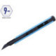 Нож канцелярский 9мм Berlingo "Color Zone", черное лезвие, auto-lock, металл. направл., голубой, европодвес
