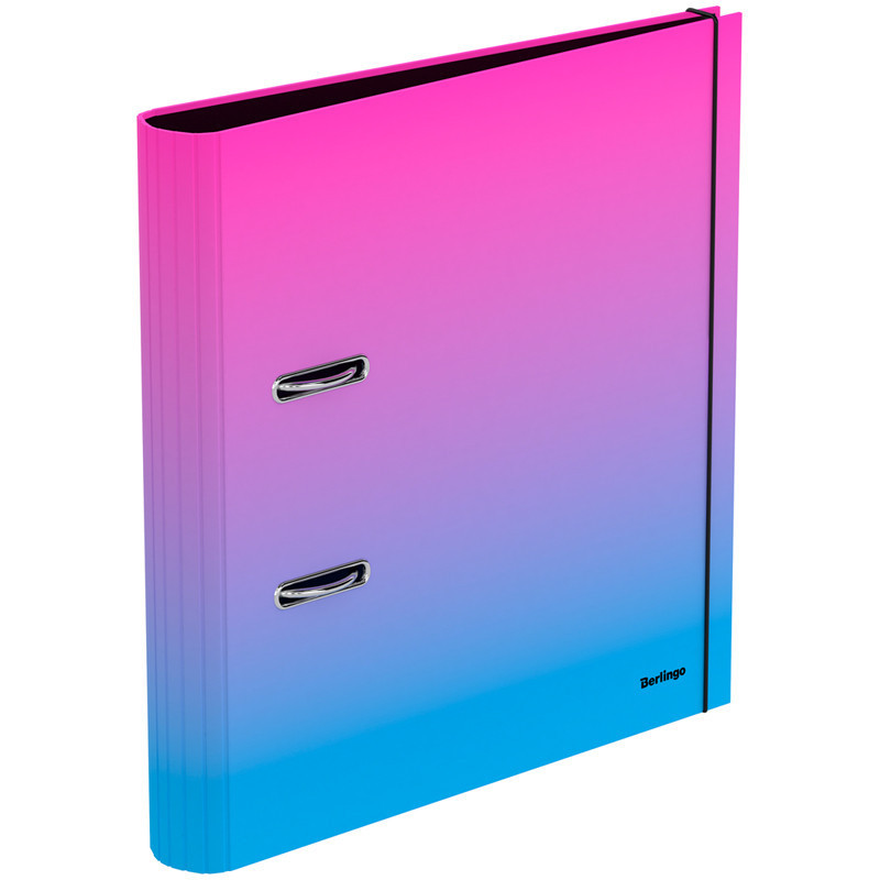 Папка-регистратор Berlingo "Radiance", 50мм, ламинированная, розовый/голубой градиент
