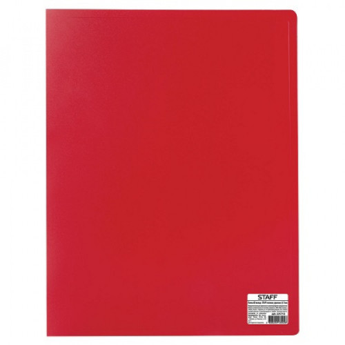 Папка 80 вкладышей STAFF, красная, 0,7 мм, 225710