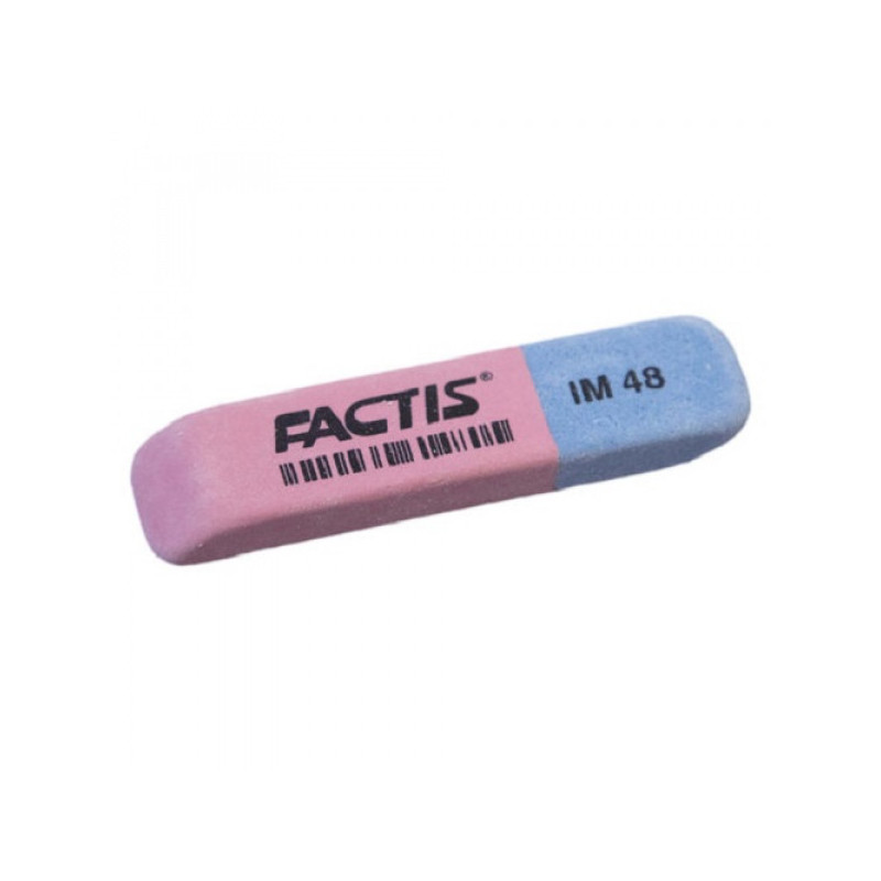 Ластик FACTIS IM 48 (Испания), прямоугольная, двуцветная, 62х15х8 мм, синтетический каучук, CCFIM48