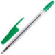Ручка шариковая BRAUBERG "Line" корпус прозрачный узел 1 мм линия письма 0,5 мм зеленая 141342