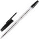 Ручка шариковая BRAUBERG "Line" корпус прозрачный узел 1 мм линия письма 0,5 мм черная 141098