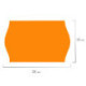 Этикет-лента 26х16 мм, волна, оранжевая, комплект 5 рулонов по 800 шт., BRAUBERG