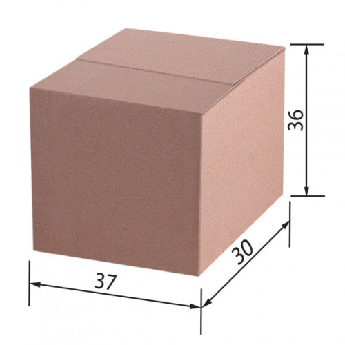 Короб картонный, длина 370 х ширина 300 х высота 360 мм, марка Т22, профиль В, FEFCO 0202 / ГОСТ, исполнение Б, 503212