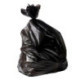 Мешки для мусора 30 л, черные в рулоне 20 шт., ПНД, 5 мкм, 47х55 см (±5%), эконом, ЛЮБАША